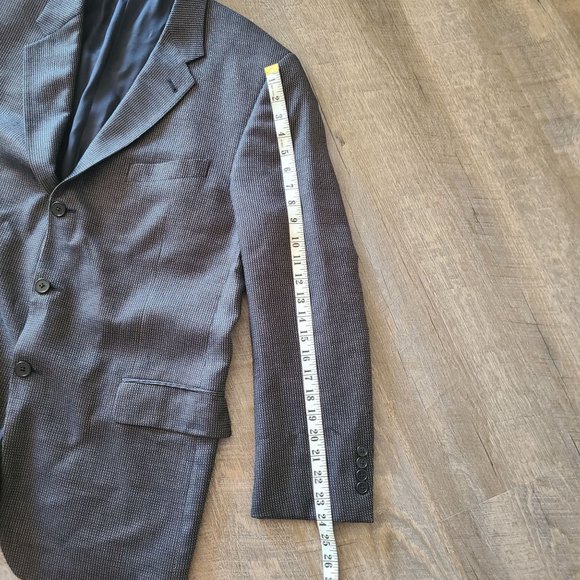 Joseph Abboud Nordstrom US Men's Size 42R Silk Wool Navy Sport Coat - Picture 12 of 14